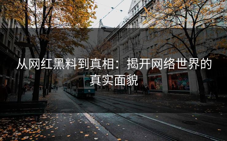 从网红黑料到真相：揭开网络世界的真实面貌